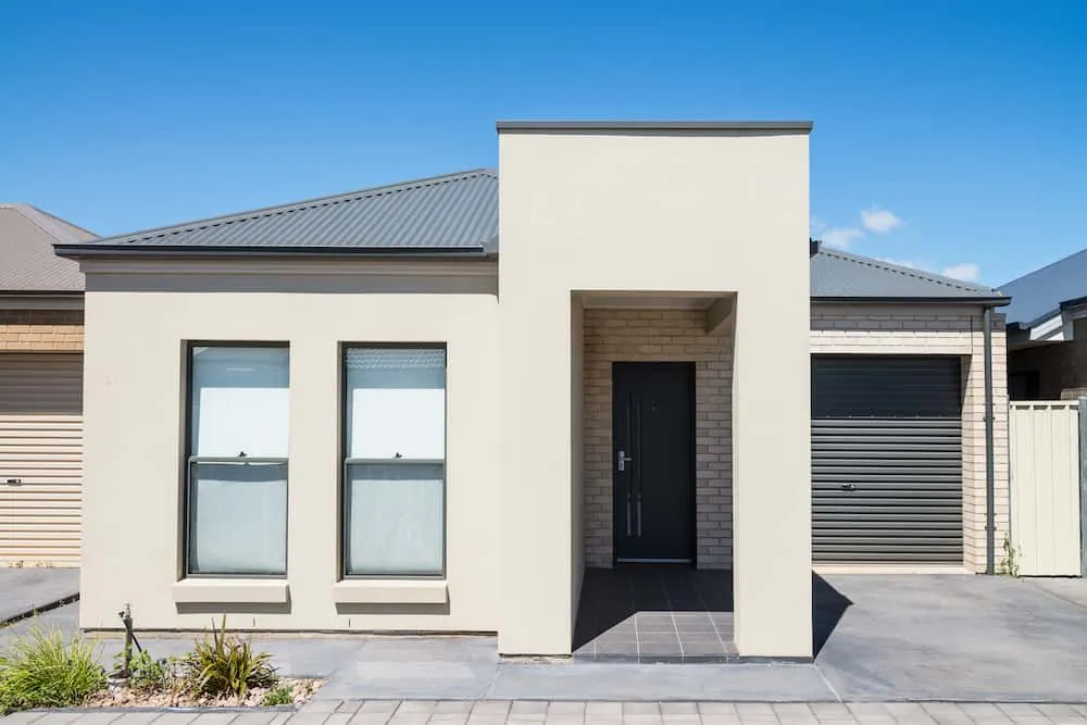 Modern single-storey home with garage and driveway